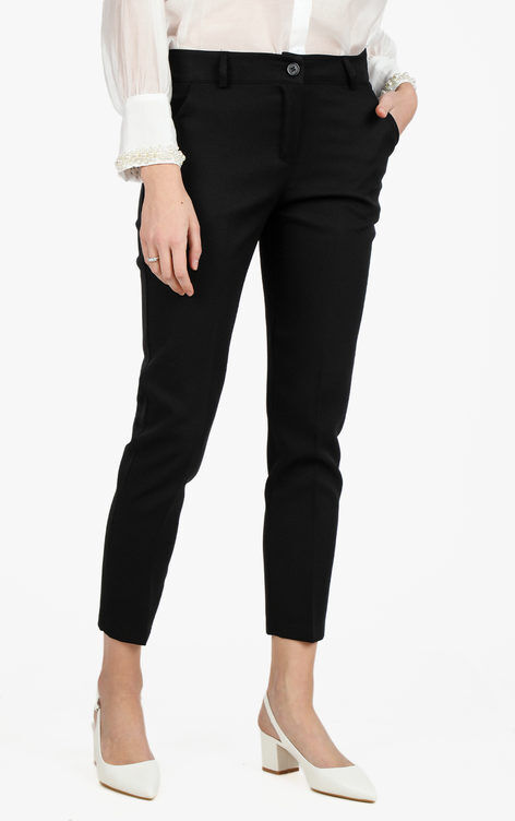 Frenetika Pantaloni classici da donna a sigaretta Pantaloni Eleganti donna Nero taglia XL