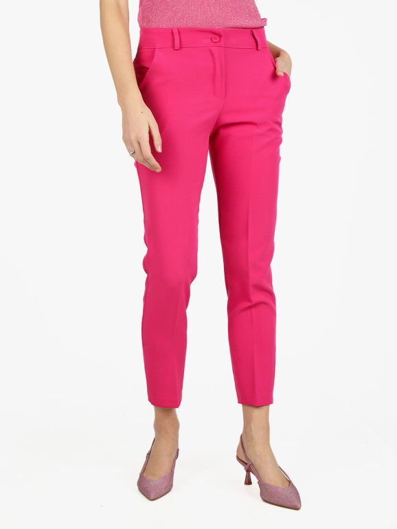 Frenetika Pantaloni classici da donna a sigaretta Pantaloni Eleganti donna Fucsia taglia L