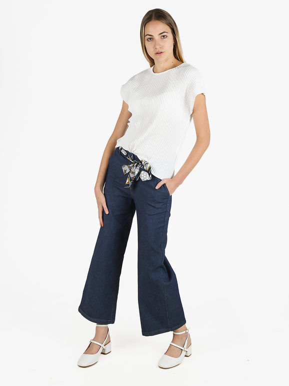 Fashion Pantaloni donna effetto jeans a gamba larga Pantaloni Casual donna Jeans taglia XL