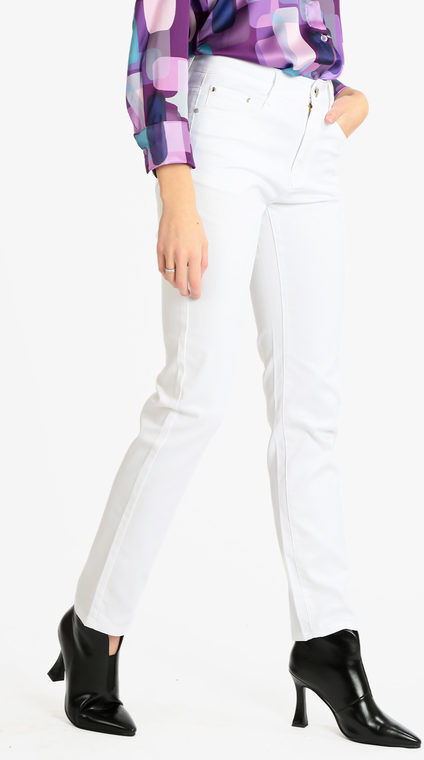 Max & Liu Pantaloni donna modello regular Pantaloni Casual donna Bianco taglia 48