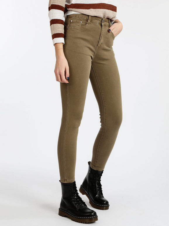 Miti Baci Pantaloni donna push up Pantaloni Casual donna Beige taglia 38