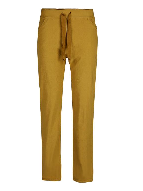 Solada Pantaloni elasticizzati Pantaloni Casual donna Giallo taglia Unica