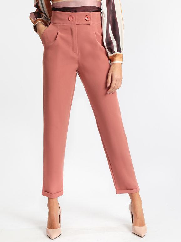 Lumina Pantaloni eleganti a palloncino con vita alta Pantaloni Eleganti donna Rosso taglia L