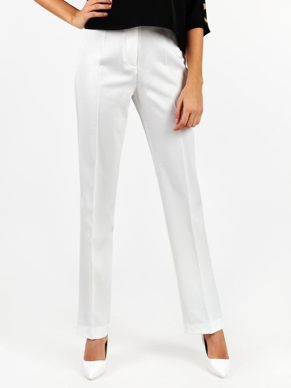 Radaus Pantaloni eleganti a vita alta Pantaloni Eleganti donna Bianco taglia 42