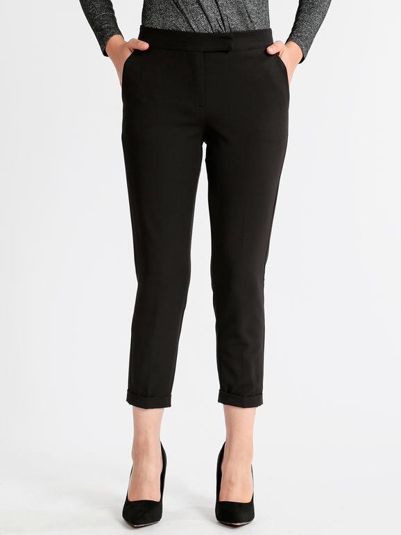 Graffio Pantaloni eleganti con risvolti Pantaloni Eleganti donna Nero taglia M