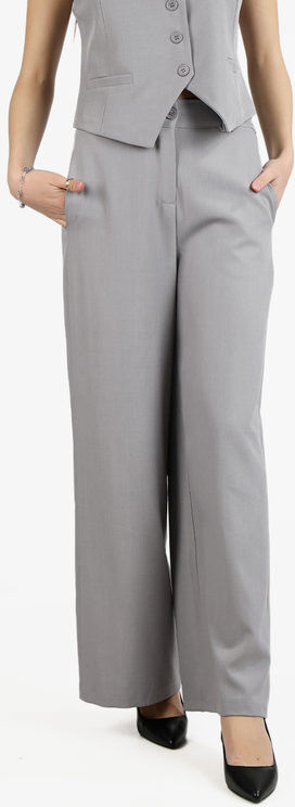 Melitea Pantaloni eleganti da donna a palazzo Pantaloni Casual donna Grigio taglia S