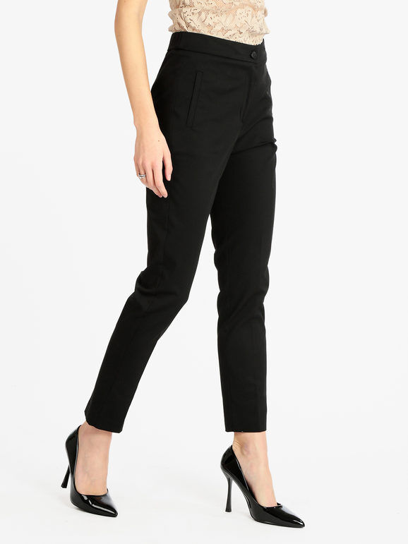 Daystar Pantaloni eleganti in cotone donna Pantaloni Eleganti donna Nero taglia XS