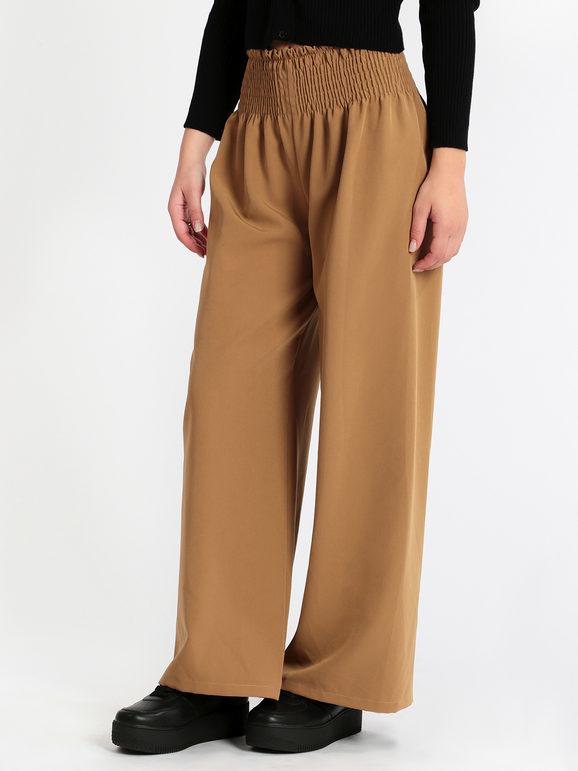 Chiaretta Pantaloni palazzo a vita alta Pantaloni Casual donna Beige taglia Unica