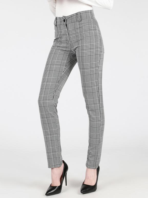 Frenetika Pantaloni principe di galles a vita alta Pantaloni Casual donna Multicolore taglia 44