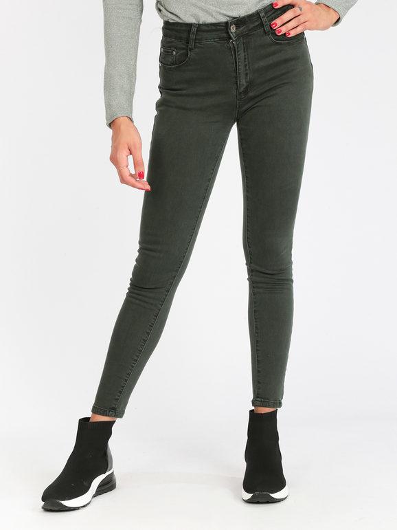 Miti Baci Pantaloni push up a vita alta Pantaloni Casual donna Verde taglia 38