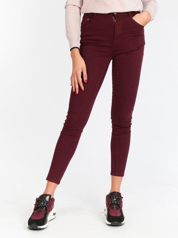 Miti Baci Pantaloni push up a vita alta Pantaloni Casual donna Rosso taglia 38