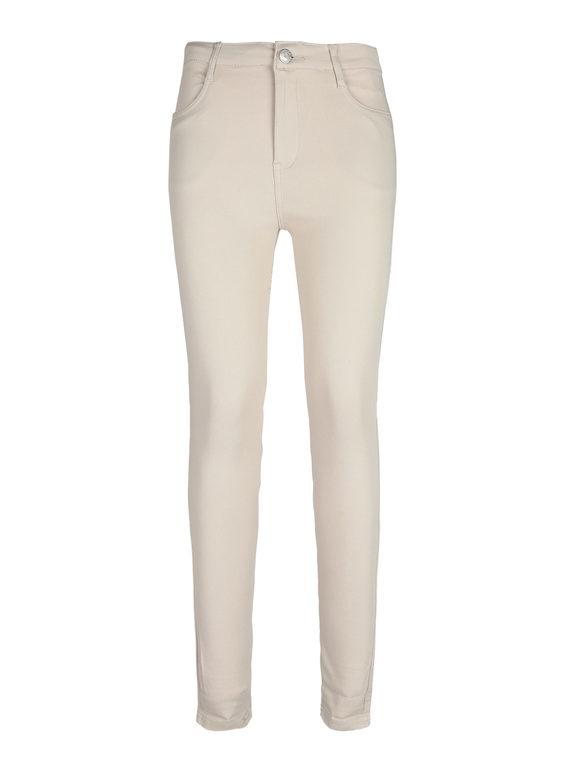 I Fashion Pantaloni push up elasticizzati Pantaloni Casual donna Beige taglia 52