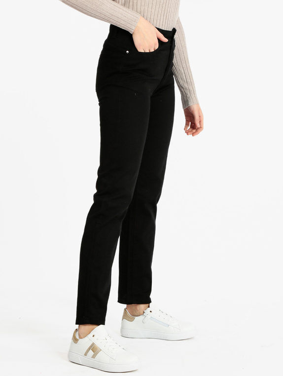 Max & Liu Pantaloni regular da donna Pantaloni Casual donna Nero taglia 42