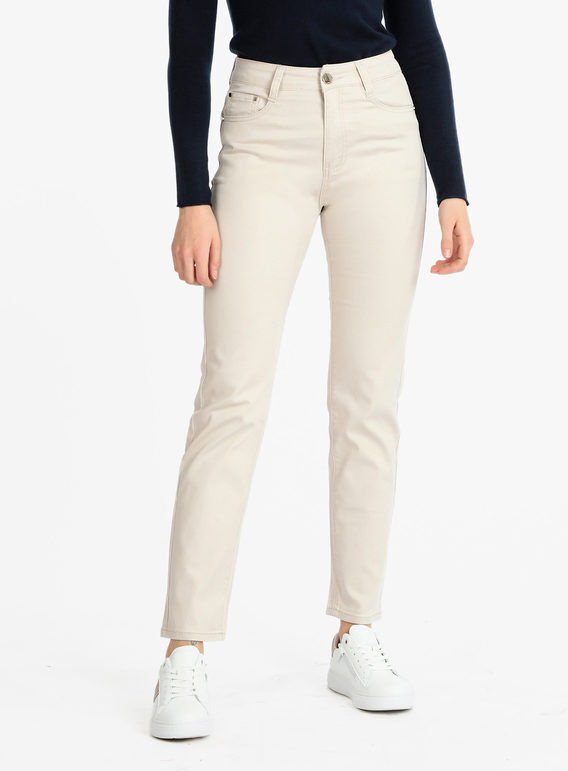 Max & Liu Pantaloni regular da donna Pantaloni Casual donna Beige taglia 50