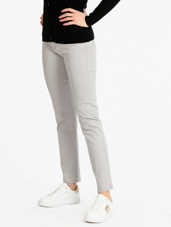 Max & Liu Pantaloni regular da donna Pantaloni Casual donna Grigio taglia 42