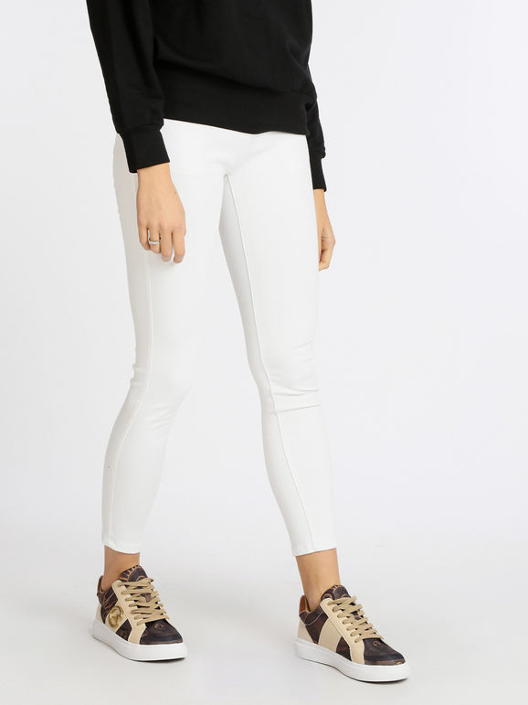 New Collection Pantaloni slim fit da donna Pantaloni Casual donna Bianco taglia M