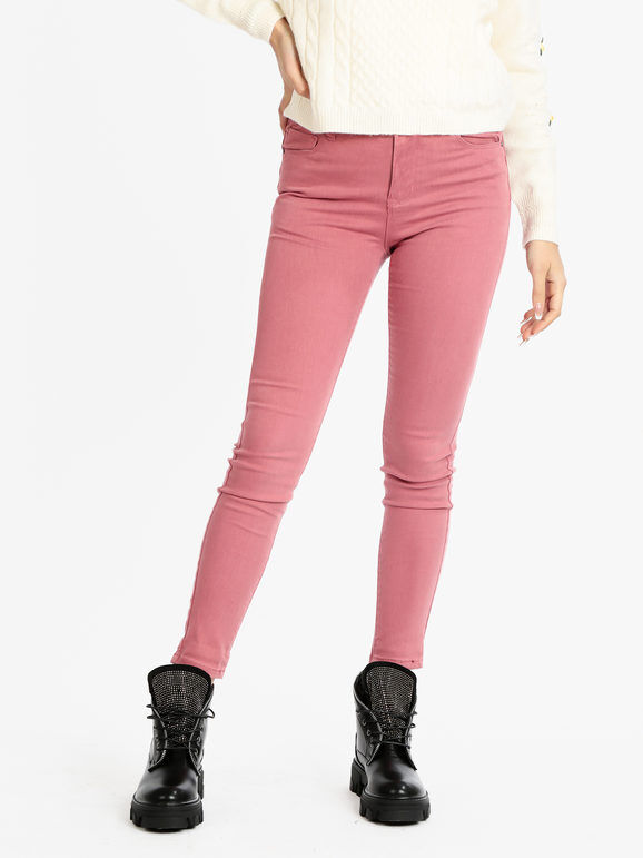 New Collection Pantaloni slim fit da donna Pantaloni Casual donna Rosa taglia XS