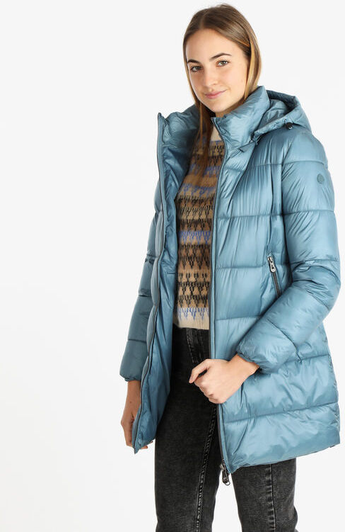 mont rose Piumino donna invernale con cappuccio Giacconi e Giubbotti donna Blu taglia XL