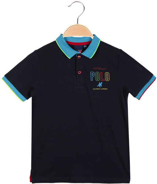 U.S. Grand Polo Polo da bambino colorata a maniche corte Polo Manica Corta bambino Blu taglia 05