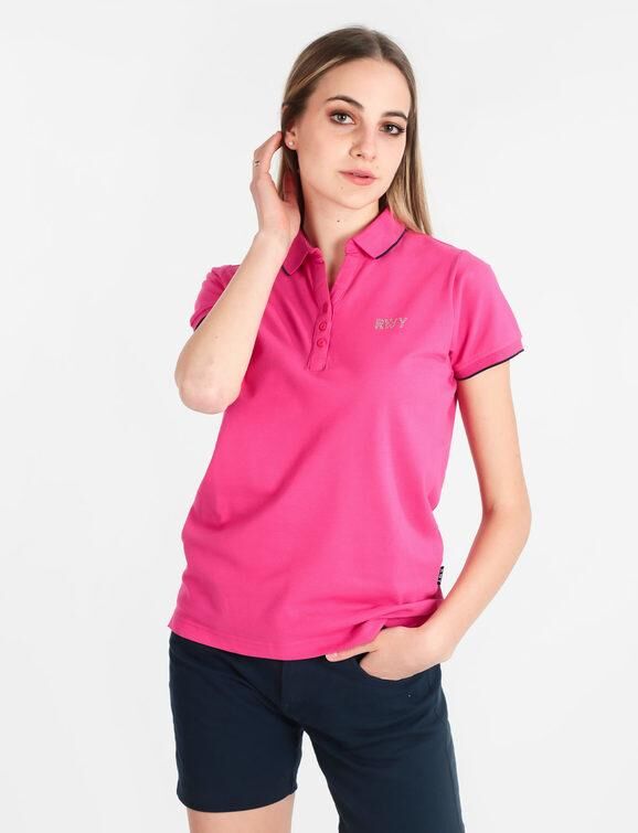 Be Board Polo donna in cotone manica corta Polo Manica Corta donna Fucsia taglia XL