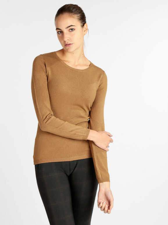 lois & pepe Pullover girocollo donna Pullover donna Beige taglia S/M