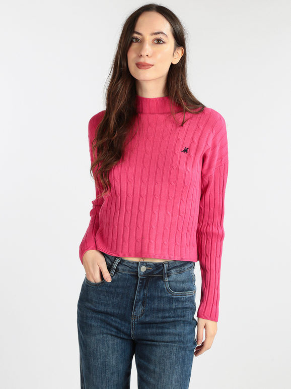 U.S. Grand Polo Pullover lupetto da donna Pullover donna Fucsia taglia M