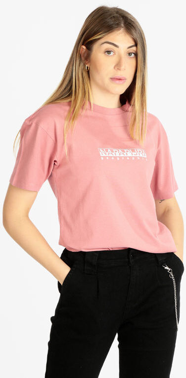 Napapijri S BOX W SS T-shirt donna manica corta con scritta T-Shirt Manica Corta donna Rosa taglia L