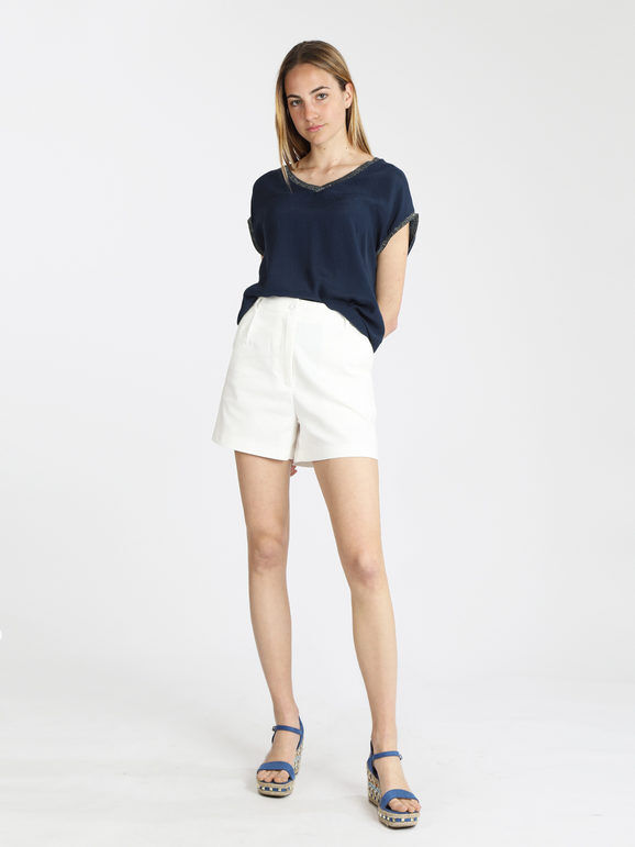 Miti Baci Shorts donna a vita alta Shorts donna Bianco taglia M