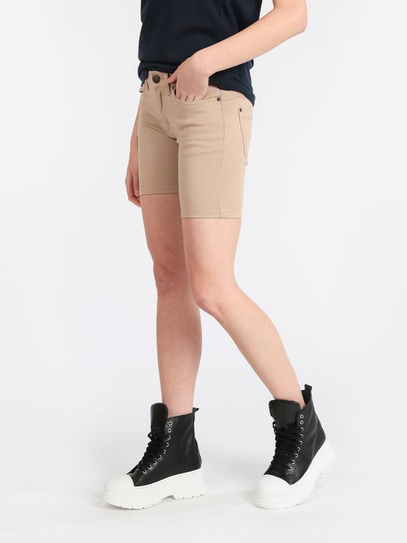 Du & Ka Shorts donna in cotone jeans Shorts donna Beige taglia 42