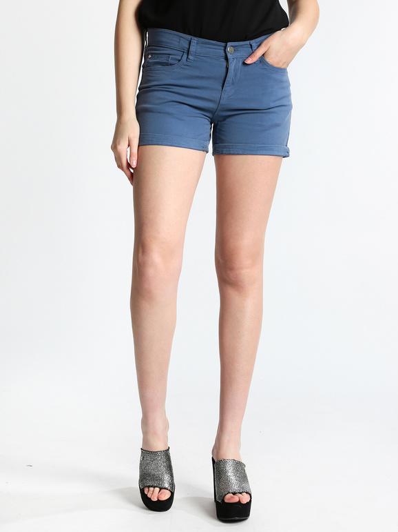 The People Rep Shorts in cotone slim fit Shorts donna Blu taglia 50