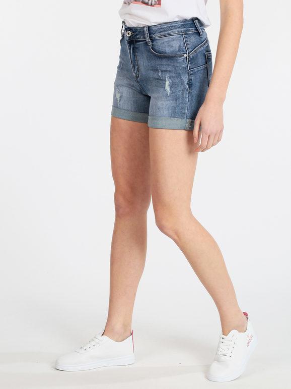 Miss Natalie Shorts in jeans push up donna Shorts donna Jeans taglia XS