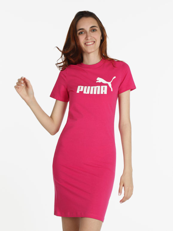 Puma SLIM TEE DRESS Vestito in cotone donna manica corta Vestiti donna Fucsia taglia XL