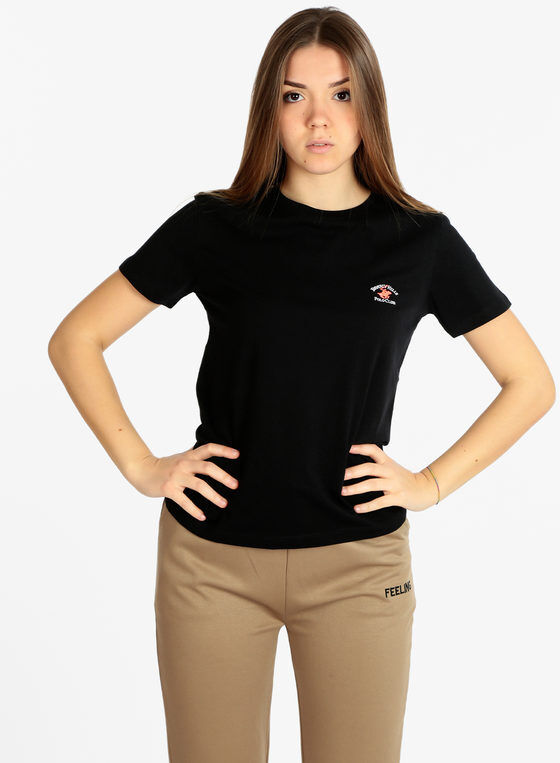 Polo Club T-shirt donna con logo T-Shirt Manica Corta donna Nero taglia M