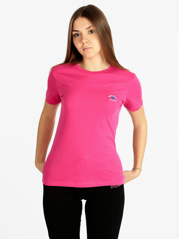 Polo Club T-shirt donna con logo T-Shirt Manica Corta donna Fucsia taglia S