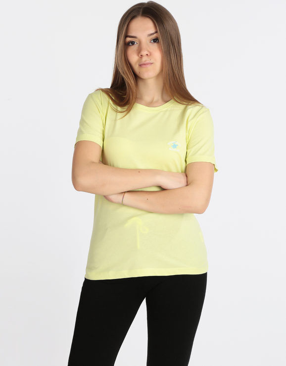 Polo Club T-shirt donna con logo T-Shirt Manica Corta donna Giallo taglia XL