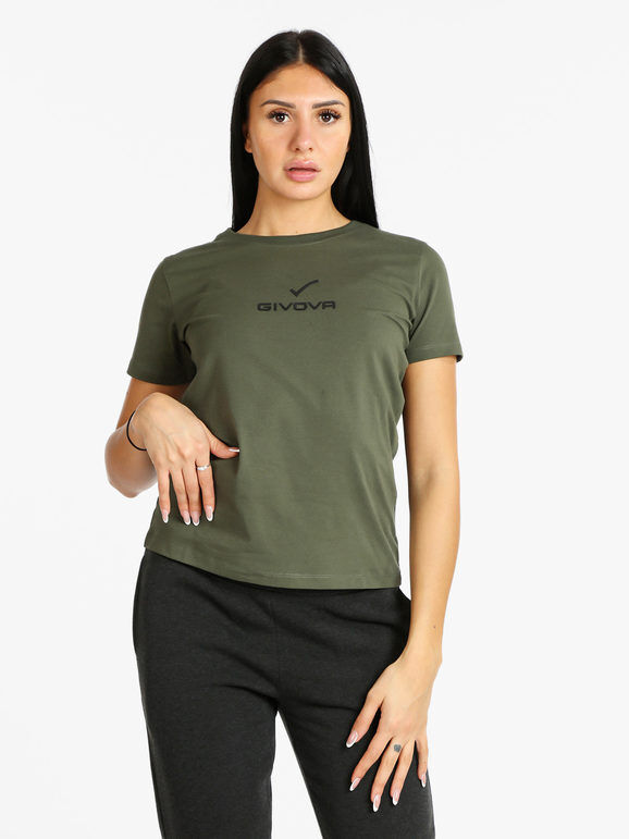 Givova T-shirt donna girocollo a manica corta T-Shirt Manica Corta donna Verde taglia S