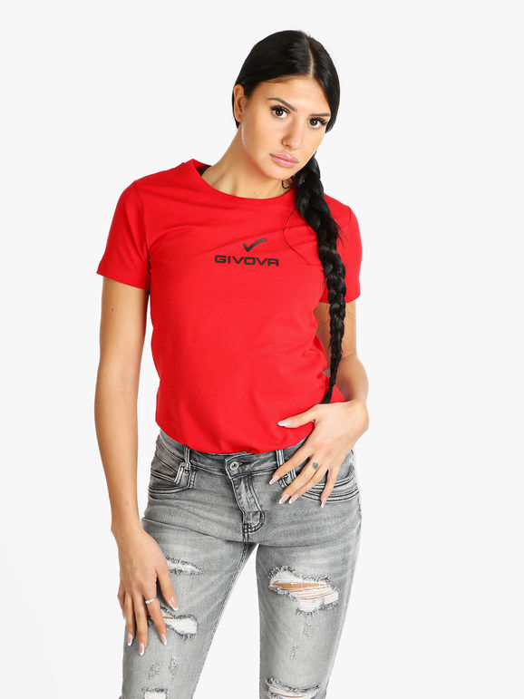 Givova T-shirt donna girocollo a manica corta T-Shirt Manica Corta donna Rosso taglia M