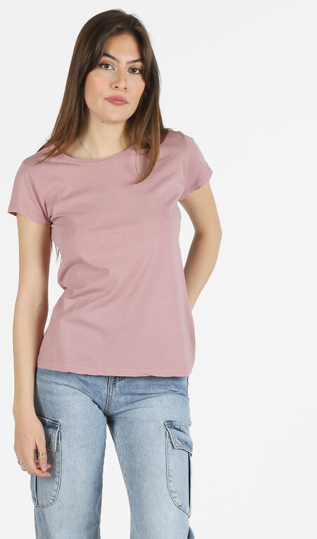 vicbee T-shirt donna girocollo in cotone T-Shirt Manica Corta donna Rosa taglia Unica