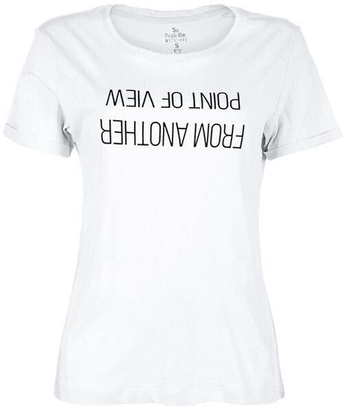 The People Rep T-shirt donna in cotone con scritta T-Shirt Manica Corta donna Bianco taglia XL