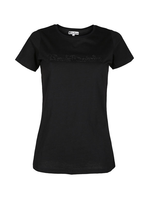 Renato Balestra T-shirt donna in cotone con strass T-Shirt Manica Corta donna Nero taglia M