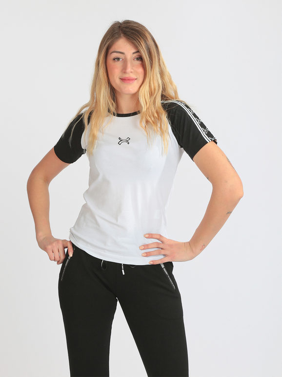 Millennium T-shirt donna in cotone elasticizzato T-Shirt Manica Corta donna Bianco taglia XL