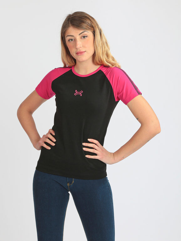 Millennium T-shirt donna in cotone elasticizzato T-Shirt Manica Corta donna Nero taglia XL