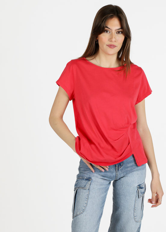 Wendy Trendy T-shirt donna in cotone T-Shirt Manica Corta donna Rosso taglia Unica