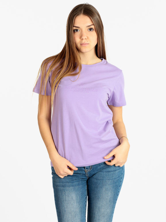Polo Club T-shirt donna manica corta in cotone T-Shirt Manica Corta donna Viola taglia L