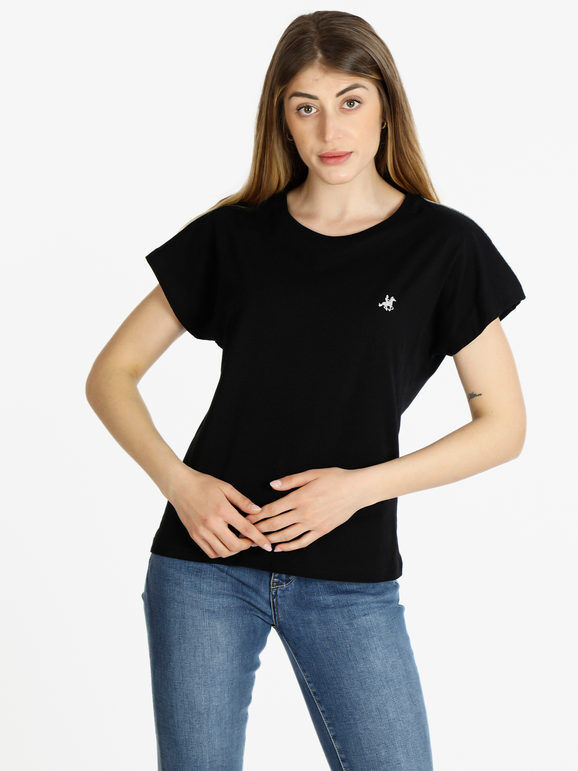 U.S. Grand Polo T-shirt manica corta donna in cotone T-Shirt Manica Corta donna Nero taglia M