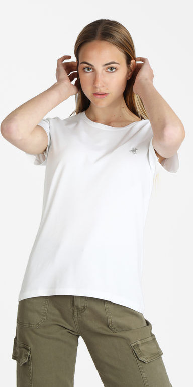 U.S. Grand Polo T-shirt manica corta donna monocolore T-Shirt Manica Corta donna Bianco taglia XL