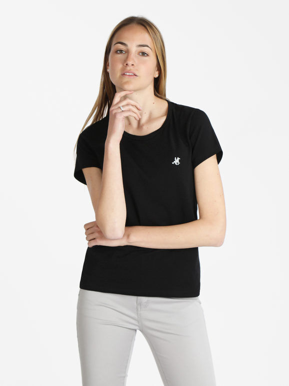 U.S. Grand Polo T-shirt manica corta donna monocolore T-Shirt Manica Corta donna Nero taglia XL