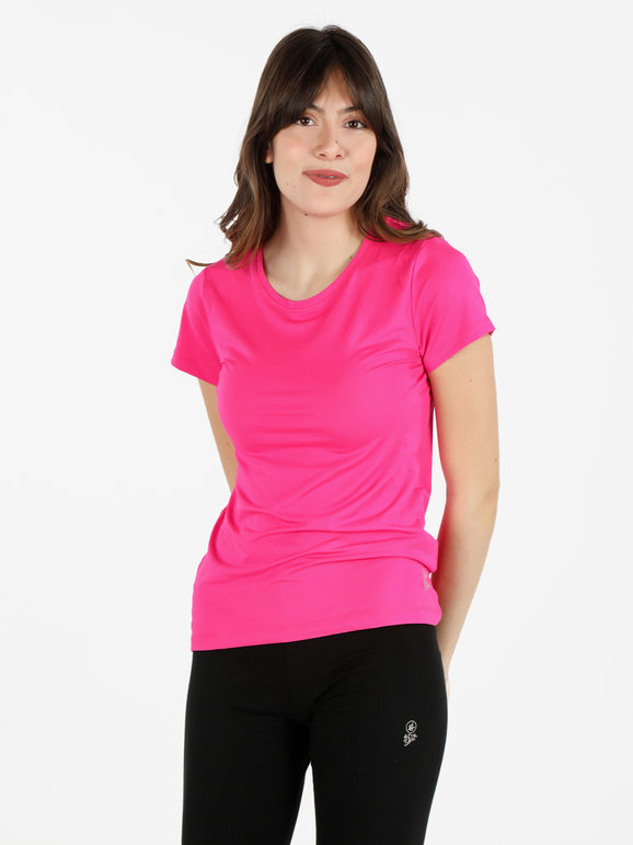 Athl Dpt T-shirt sportiva da donna in tessuto tecnico T-Shirt Manica Corta donna Fucsia taglia L