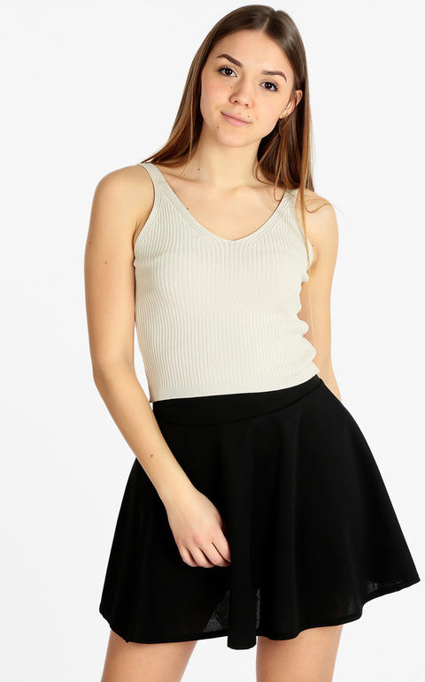 Solada Top cropped donna in maglia Tops donna Beige taglia Unica