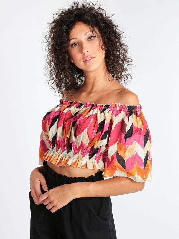 Lumina Top donna corto Tops donna Fucsia taglia Unica